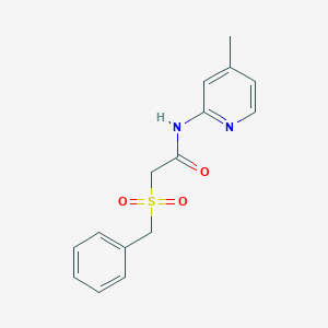 molecular formula C15H16N2O3S B215422 N-(4-Methyl-pyridin-2-yl)-2-phenylmethanesulfonyl-acetamide 