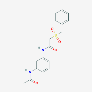 molecular formula C17H18N2O4S B215429 N-[3-(acetylamino)phenyl]-2-(benzylsulfonyl)acetamide 