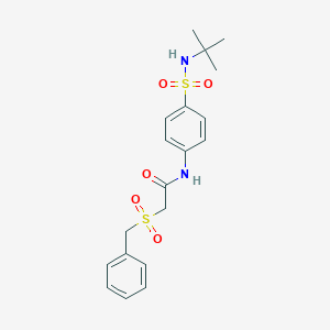 2-(benzylsulfonyl)-N-{4-[(tert-butylamino)sulfonyl]phenyl}acetamide