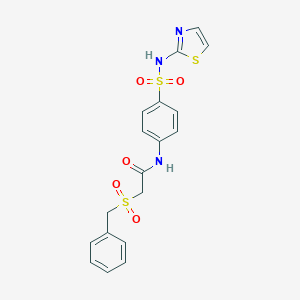 2-(benzylsulfonyl)-N-[4-(1,3-thiazol-2-ylsulfamoyl)phenyl]acetamide