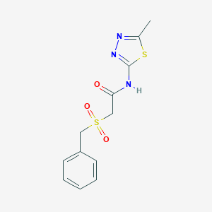 molecular formula C12H13N3O3S2 B215441 2-(benzylsulfonyl)-N-(5-methyl-1,3,4-thiadiazol-2-yl)acetamide 