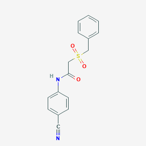 molecular formula C16H14N2O3S B215443 2-(benzylsulfonyl)-N-(4-cyanophenyl)acetamide 