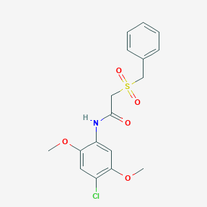 2-(benzylsulfonyl)-N-(4-chloro-2,5-dimethoxyphenyl)acetamide