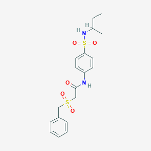 2-(benzylsulfonyl)-N-[4-(butan-2-ylsulfamoyl)phenyl]acetamide