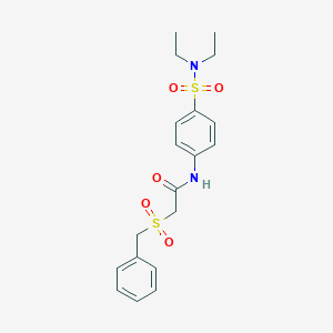 2-(benzylsulfonyl)-N-[4-(diethylsulfamoyl)phenyl]acetamide