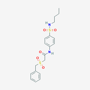 molecular formula C19H24N2O5S2 B215449 2-(benzylsulfonyl)-N-[4-(butylsulfamoyl)phenyl]acetamide 