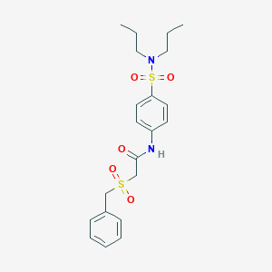 2-(benzylsulfonyl)-N-[4-(dipropylsulfamoyl)phenyl]acetamide