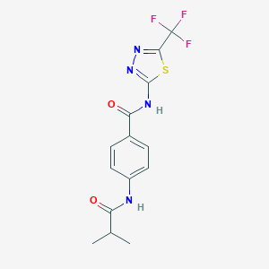 4-(isobutyrylamino)-N-[5-(trifluoromethyl)-1,3,4-thiadiazol-2-yl]benzamide