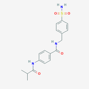 molecular formula C18H21N3O4S B215455 N-[4-(aminosulfonyl)benzyl]-4-(isobutyrylamino)benzamide 