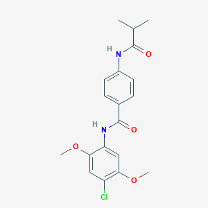 N-(4-chloro-2,5-dimethoxyphenyl)-4-(isobutyrylamino)benzamide