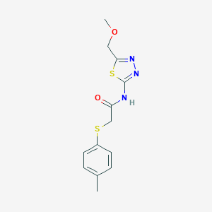 molecular formula C13H15N3O2S2 B215459 N-(5-Methoxymethyl-[1,3,4]thiadiazol-2-yl)-2-p-tolylsulfanyl-acetamide 