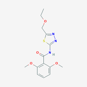 molecular formula C14H17N3O4S B215462 N-[5-(ethoxymethyl)-1,3,4-thiadiazol-2-yl]-2,6-dimethoxybenzamide 