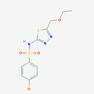 molecular formula C11H12BrN3O3S2 B215465 4-bromo-N-[5-(ethoxymethyl)-1,3,4-thiadiazol-2-yl]benzenesulfonamide 