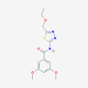 molecular formula C14H17N3O4S B215467 N-[5-(ethoxymethyl)-1,3,4-thiadiazol-2-yl]-3,5-dimethoxybenzamide 