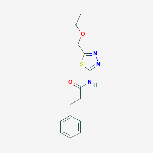 molecular formula C14H17N3O2S B215470 N-[5-(ethoxymethyl)-1,3,4-thiadiazol-2-yl]-3-phenylpropanamide 