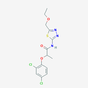 molecular formula C14H15Cl2N3O3S B215475 2-(2,4-dichlorophenoxy)-N-[5-(ethoxymethyl)-1,3,4-thiadiazol-2-yl]propanamide 