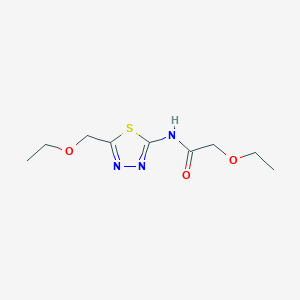 molecular formula C9H15N3O3S B215477 2-ethoxy-N-[5-(ethoxymethyl)-1,3,4-thiadiazol-2-yl]acetamide 