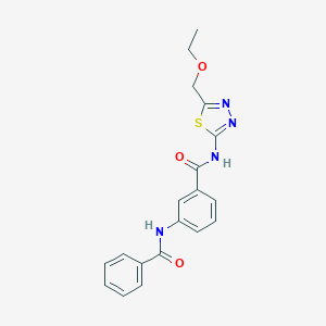 molecular formula C19H18N4O3S B215478 3-(benzoylamino)-N-[5-(ethoxymethyl)-1,3,4-thiadiazol-2-yl]benzamide 