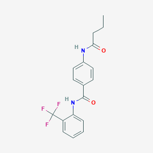 4-(butanoylamino)-N-[2-(trifluoromethyl)phenyl]benzamide
