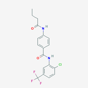 molecular formula C18H16ClF3N2O2 B215486 4-(butyrylamino)-N-[2-chloro-5-(trifluoromethyl)phenyl]benzamide 