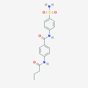 molecular formula C17H19N3O4S B215487 4-(butanoylamino)-N-(4-sulfamoylphenyl)benzamide 