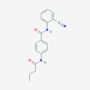 molecular formula C18H17N3O2 B215488 4-(butanoylamino)-N-(2-cyanophenyl)benzamide 