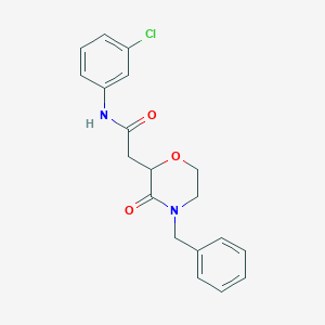 molecular formula C19H19ClN2O3 B215491 2-(4-benzyl-3-oxomorpholin-2-yl)-N-(3-chlorophenyl)acetamide 