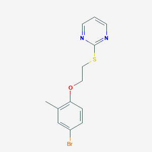molecular formula C13H13BrN2OS B215501 4-Bromo-2-methylphenyl 2-(2-pyrimidinylsulfanyl)ethyl ether 