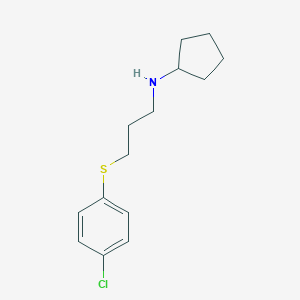 molecular formula C14H20ClNS B215511 N-[3-(4-chlorophenyl)sulfanylpropyl]cyclopentanamine 