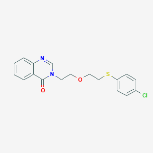 molecular formula C18H17ClN2O2S B215522 3-(2-{2-[(4-chlorophenyl)sulfanyl]ethoxy}ethyl)-4(3H)-quinazolinone 