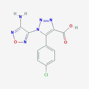 molecular formula C11H7ClN6O3 B215523 1-(4-amino-1,2,5-oxadiazol-3-yl)-5-(4-chlorophenyl)-1H-1,2,3-triazole-4-carboxylic acid 