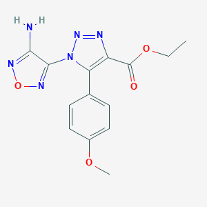 molecular formula C14H14N6O4 B215524 ethyl 1-(4-amino-1,2,5-oxadiazol-3-yl)-5-(4-methoxyphenyl)-1H-1,2,3-triazole-4-carboxylate 