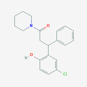 molecular formula C20H22ClNO2 B215530 4-Chloro-2-[3-oxo-1-phenyl-3-(1-piperidinyl)propyl]phenol 