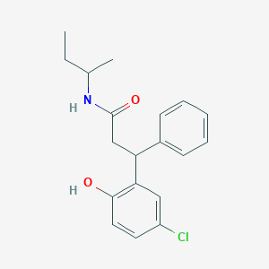 N-butan-2-yl-3-(5-chloro-2-hydroxyphenyl)-3-phenylpropanamide