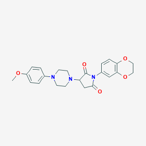 1-(2,3-Dihydro-1,4-benzodioxin-6-yl)-3-[4-(4-methoxyphenyl)piperazin-1-yl]pyrrolidine-2,5-dione