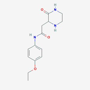molecular formula C14H19N3O3 B215537 N-(4-ethoxyphenyl)-2-(3-oxopiperazin-2-yl)acetamide 