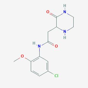 N-(5-chloro-2-methoxyphenyl)-2-(3-oxopiperazin-2-yl)acetamide