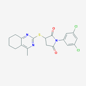 molecular formula C19H17Cl2N3O2S B215557 1-(3,5-Dichlorophenyl)-3-[(4-methyl-5,6,7,8-tetrahydroquinazolin-2-yl)sulfanyl]pyrrolidine-2,5-dione 