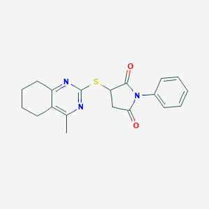 molecular formula C19H19N3O2S B215559 3-[(4-Methyl-5,6,7,8-tetrahydroquinazolin-2-yl)sulfanyl]-1-phenylpyrrolidine-2,5-dione 
