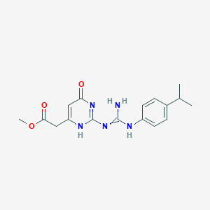 molecular formula C17H21N5O3 B215561 methyl 2-[2-[[amino-(4-propan-2-ylanilino)methylidene]amino]-4-oxo-1H-pyrimidin-6-yl]acetate 