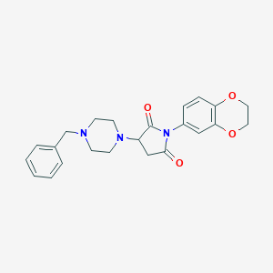 3-(4-Benzylpiperazin-1-yl)-1-(2,3-dihydro-1,4-benzodioxin-6-yl)pyrrolidine-2,5-dione