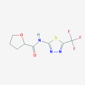 N-[5-(trifluoromethyl)-1,3,4-thiadiazol-2-yl]tetrahydro-2-furancarboxamide