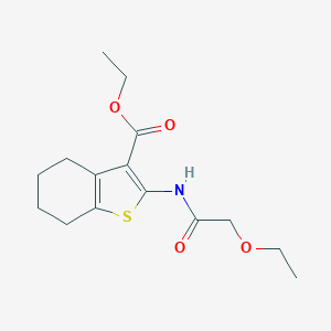 molecular formula C15H21NO4S B215577 Ethyl 2-[(ethoxyacetyl)amino]-4,5,6,7-tetrahydro-1-benzothiophene-3-carboxylate 