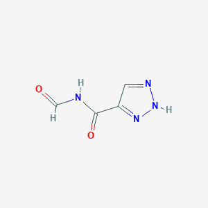 molecular formula C4H4N4O2 B021558 N-formyl-1H-1,2,3-triazole-4-carboxamide CAS No. 106913-63-7