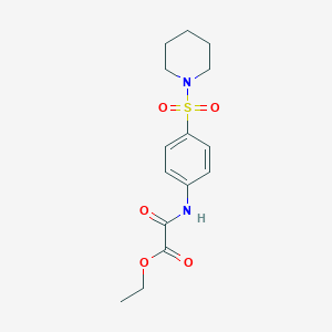 Ethyl oxo{[4-(piperidin-1-ylsulfonyl)phenyl]amino}acetate