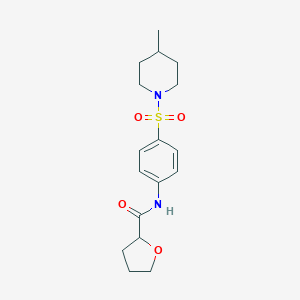 molecular formula C17H24N2O4S B215590 N-{4-[(4-methylpiperidino)sulfonyl]phenyl}tetrahydro-2-furancarboxamide 