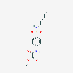 molecular formula C16H24N2O5S B215591 Ethyl {4-[(hexylamino)sulfonyl]anilino}(oxo)acetate 