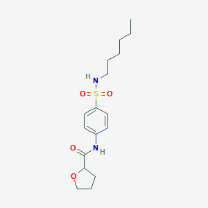 molecular formula C17H26N2O4S B215592 N-{4-[(hexylamino)sulfonyl]phenyl}tetrahydro-2-furancarboxamide 
