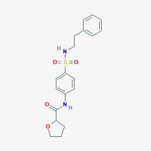 molecular formula C19H22N2O4S B215594 N-{4-[(phenethylamino)sulfonyl]phenyl}tetrahydro-2-furancarboxamide 