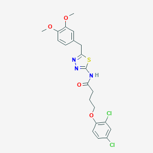 molecular formula C21H21Cl2N3O4S B215597 4-(2,4-dichlorophenoxy)-N-[5-(3,4-dimethoxybenzyl)-1,3,4-thiadiazol-2-yl]butanamide 